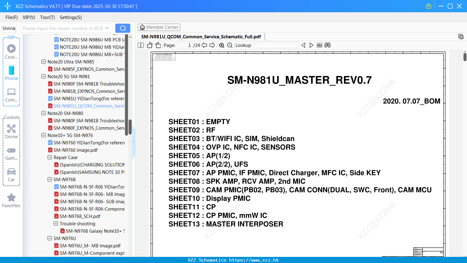 Samsung SM-N981U_QCOM_Common_Service_Schematic_Full